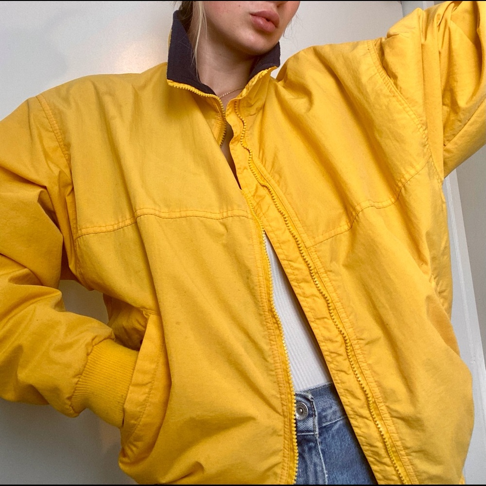 Yellow White Sierra 100% Nylon Shell Winter Jacket